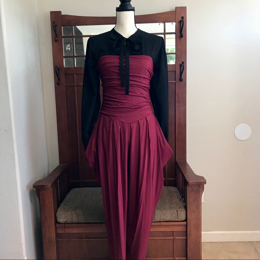 LAST ONE 1X Plus Size Strapless Jumpsuit - Picture 3 of 8